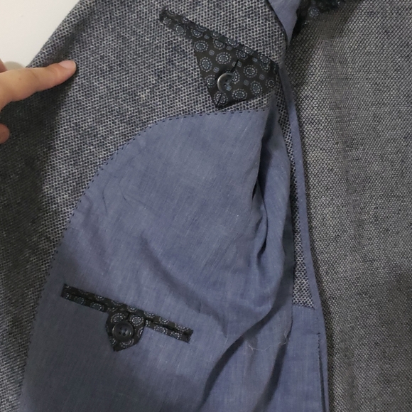 Men's Blazer Grey two tone - Picture 6 of 8